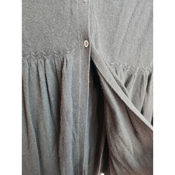 Sundance Black Half Button Peplum Cardigan Sz S NWT Viscose Lambswool Cashmere - Picture 8 of 12